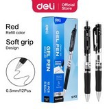 Caneta gel Deli EQ10420 0,5 mm push bullet (preto) Caneta gel Deli EQ10420 0,5 mm push bullet (preto)