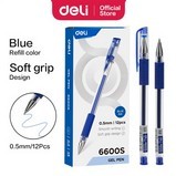 Caneta de gel Deli E6600S ponta de 0,5 mm (lisa) (azul)