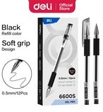 Caneta gel de escritório Deli 6600S bala de 0,7 mm (preta) Caneta gel de escritório Deli 6600S bala de 0,7 mm (preta)