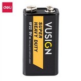 Pilhas de carbono 9V placa de sucção de 1 peça - Deli EL207 (preta) (uma peça por conjunto)