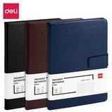 Agenda quadricular com capa de couro-EN138G