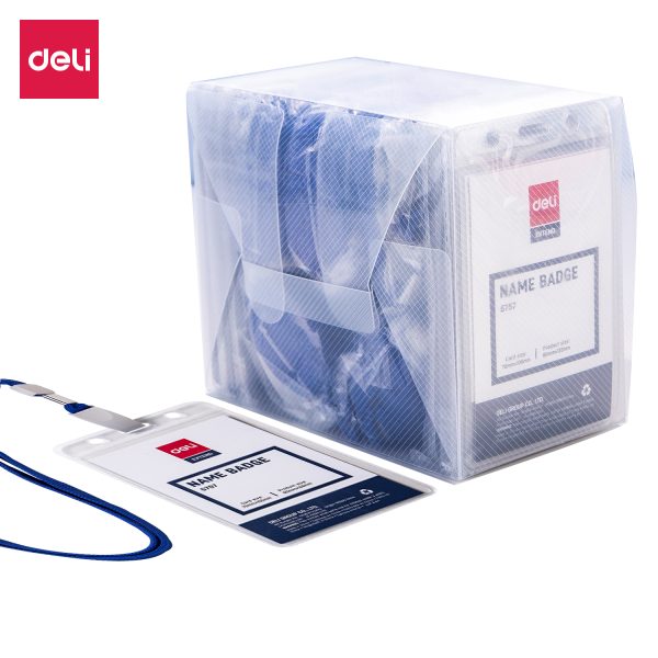 Cartão de identificação Deli E5757 (azul) (50 peças/saco)
