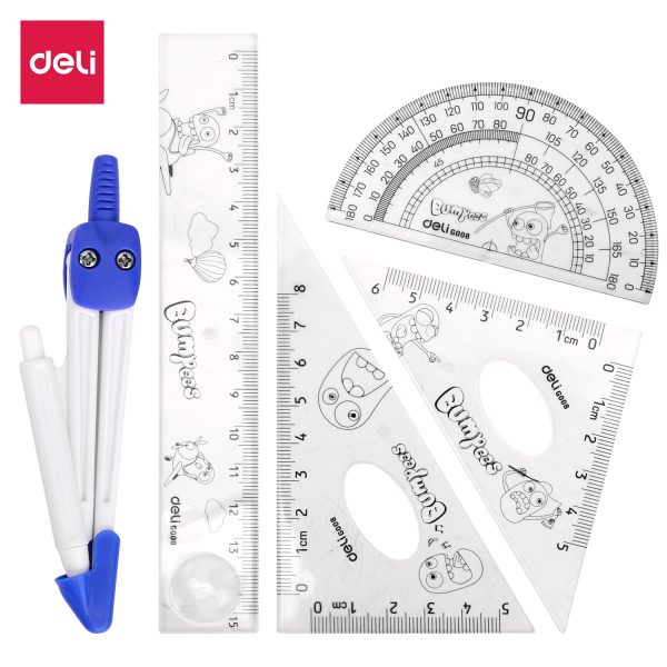 Conjunto de régua de estudante Deli Youku E9598 24pic/caixa