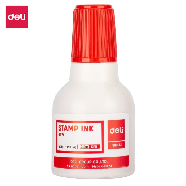 Óleo de tinta de limpeza de secagem rápida Deli E9874 (vermelho) (frasco)
