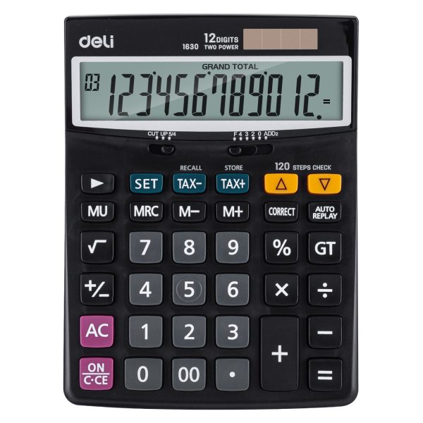 Calculadora de mesa Deli E1630 (preta)