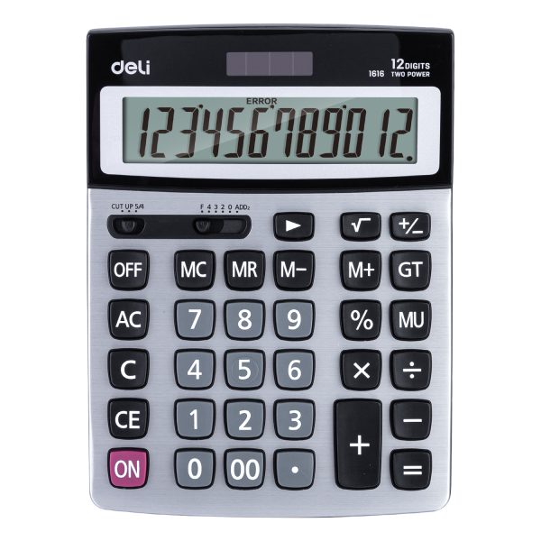 Calculadora de mesa Deli E1616 (prata)