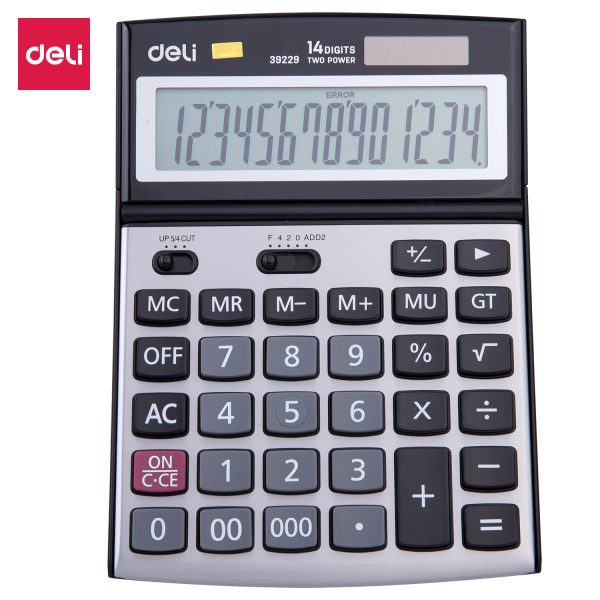 Calculadora de mesa Deli E39229 (prata)