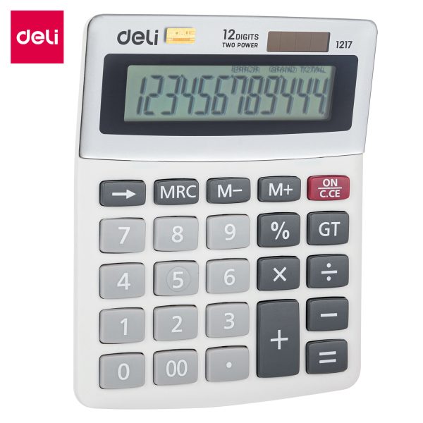 Calculadora de mesa Deli E1217 (branca)