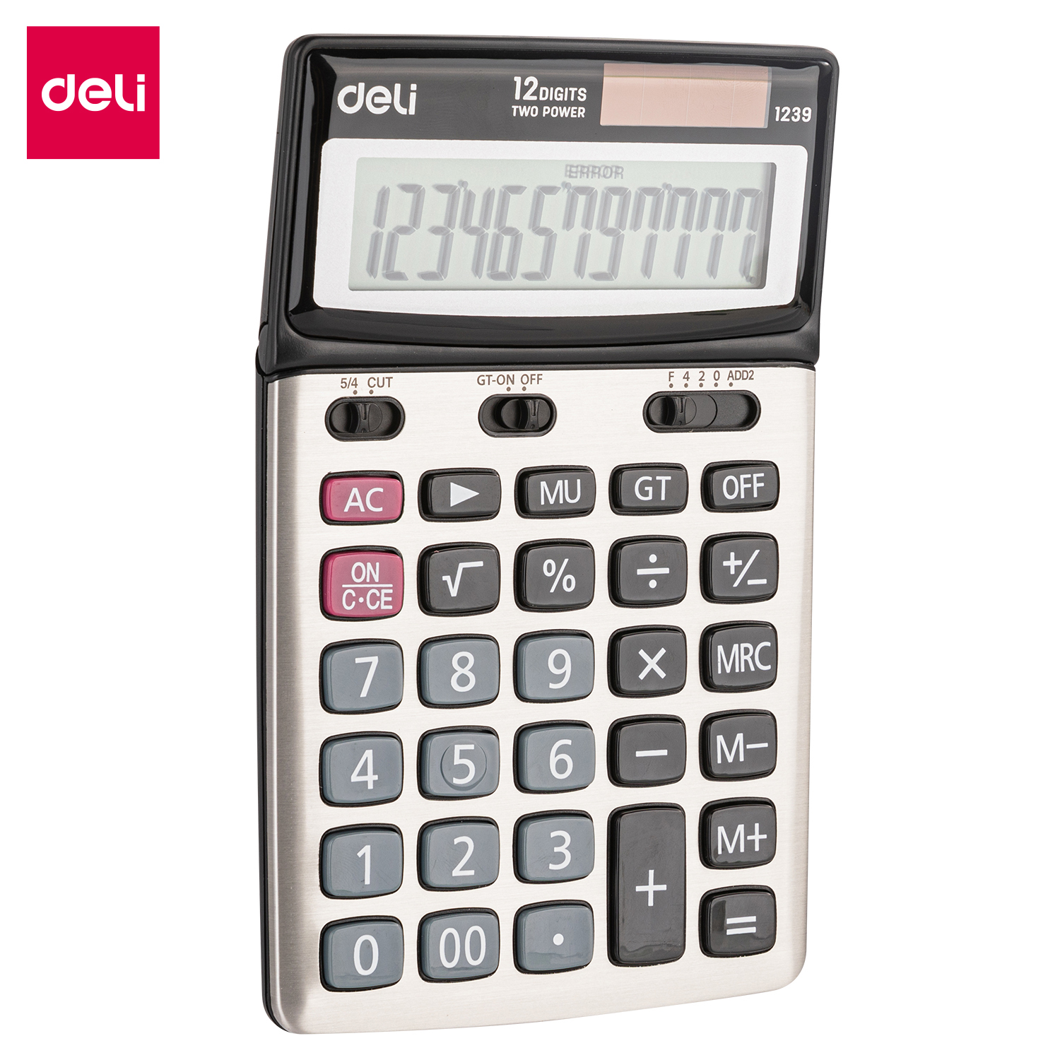 Calculadora de mesa Deli E1239 (prata)