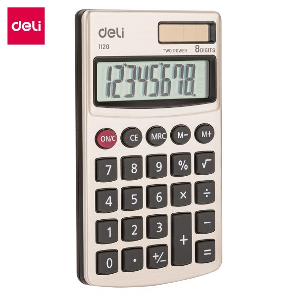 Calculadora portátil Deli E1120 (Champagne Gold)