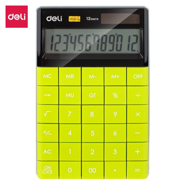 Calculadora de mesa Deli E1589 (verde)