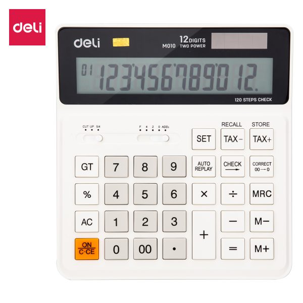 Calculadora de mesa Deli EM01010 (branca)