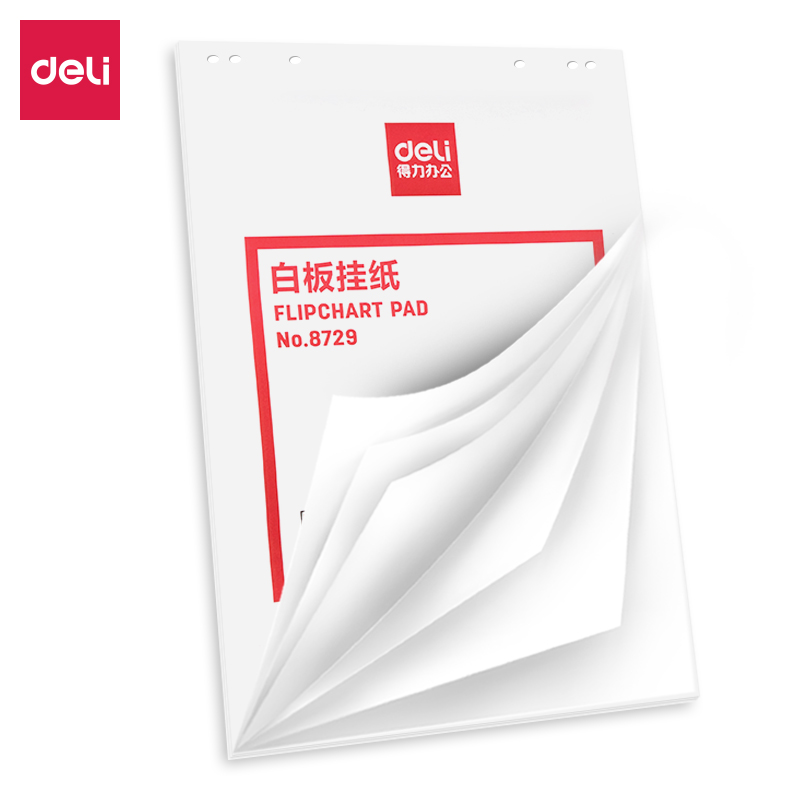 Deli 8729 quadro branco pendurado papel 810*580mm (25 folhas/rolo) (branco) Deli 8729 quadro branco pendurado papel 810*580mm (25 folhas/rolo) (branco)