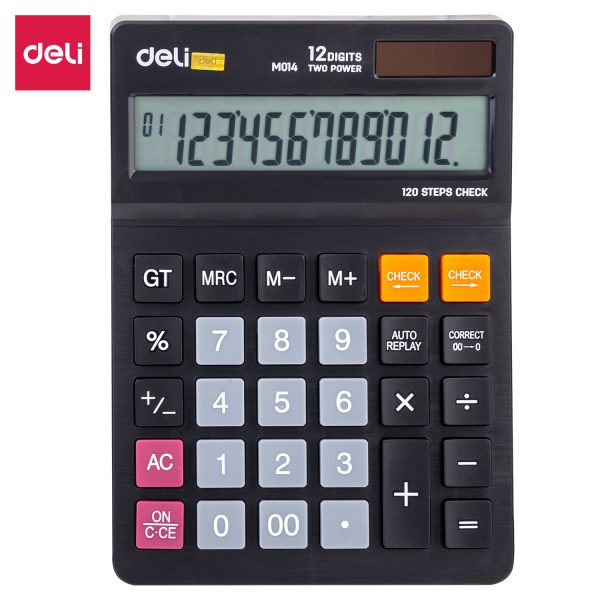 Calculadora de mesa Deli EM01420 (preta)