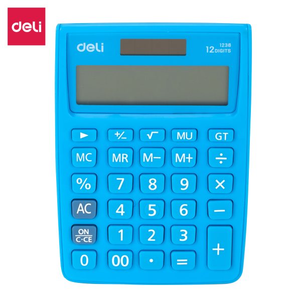 Calculadora de mesa Deli E1238 (azul)