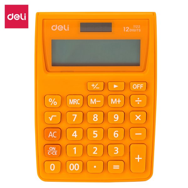 Calculadora portátil Deli E1122 (laranja)