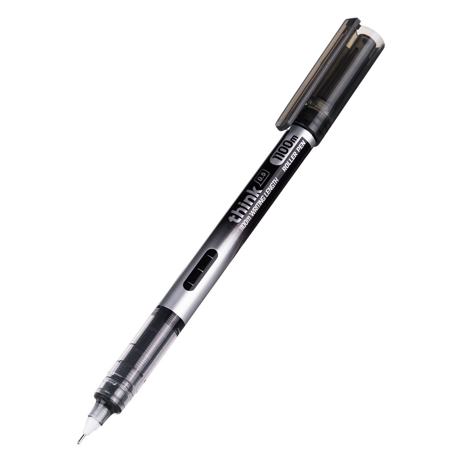 Caneta esferográfica líquida reta Deli EQ300-BK (preta)