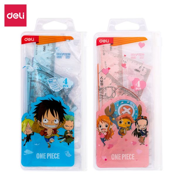 Conjunto de régua Deli EH17 One Piece (cor misto)