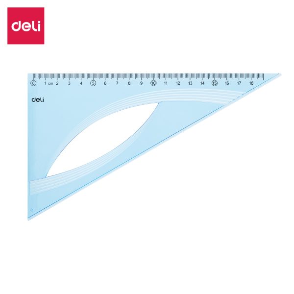 Régua triangular básica de 21 cm e 60 graus Deli EH15PS (azul)