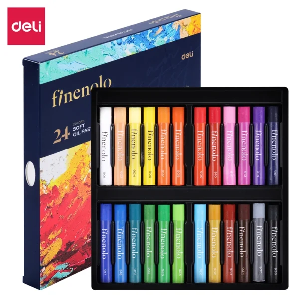 Giz/pastéis de óleo coloridos finenolo em caixa Deli