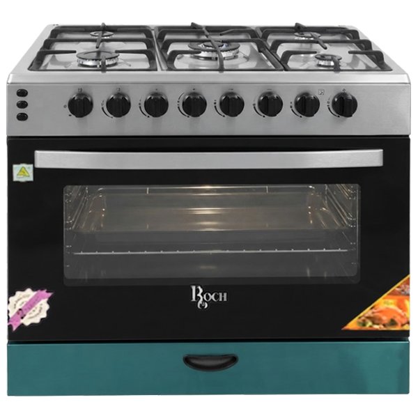 Fogão a Gás 5 Bocas 90x90cm Inox Roch